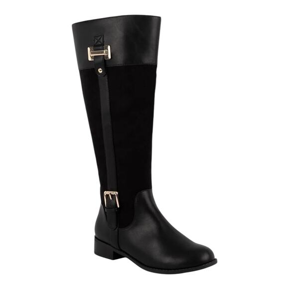 Jones New York Women's Leodenn Wide Calf Knee High Riding Boots Black Size 7 1/2 - Picture 1 of 4